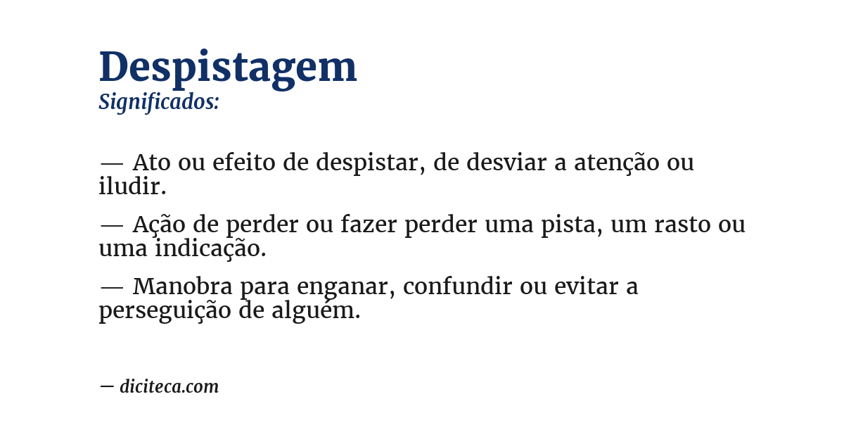 Significado de despistagem