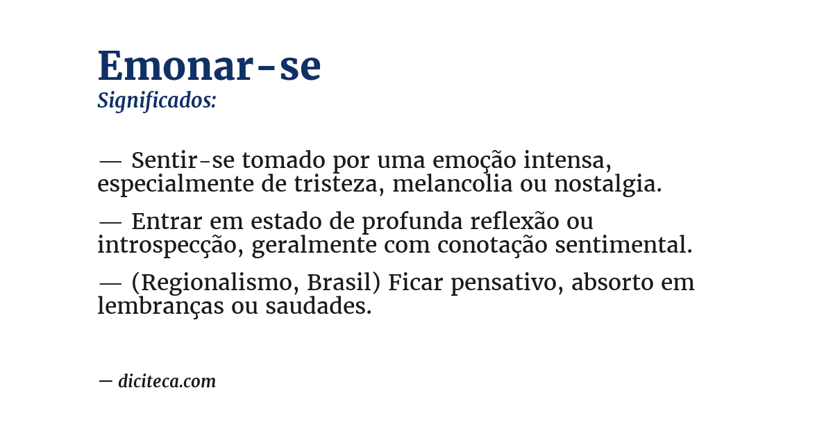 Significado de emonar-se