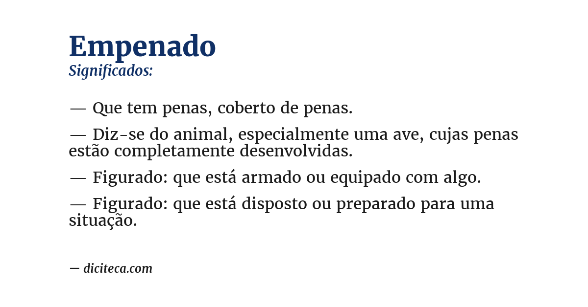 Significado de empenado