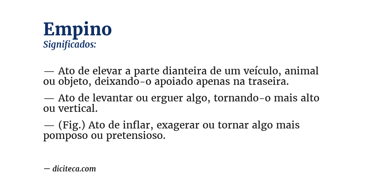 Significado de empino