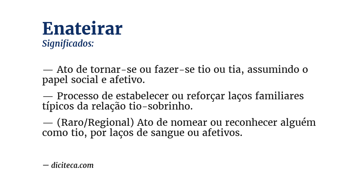 Significado de enateirar