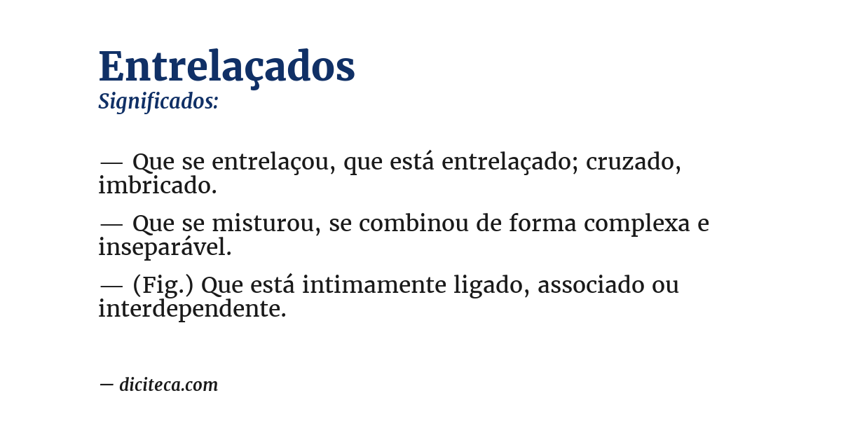 Significado de entrelaçados