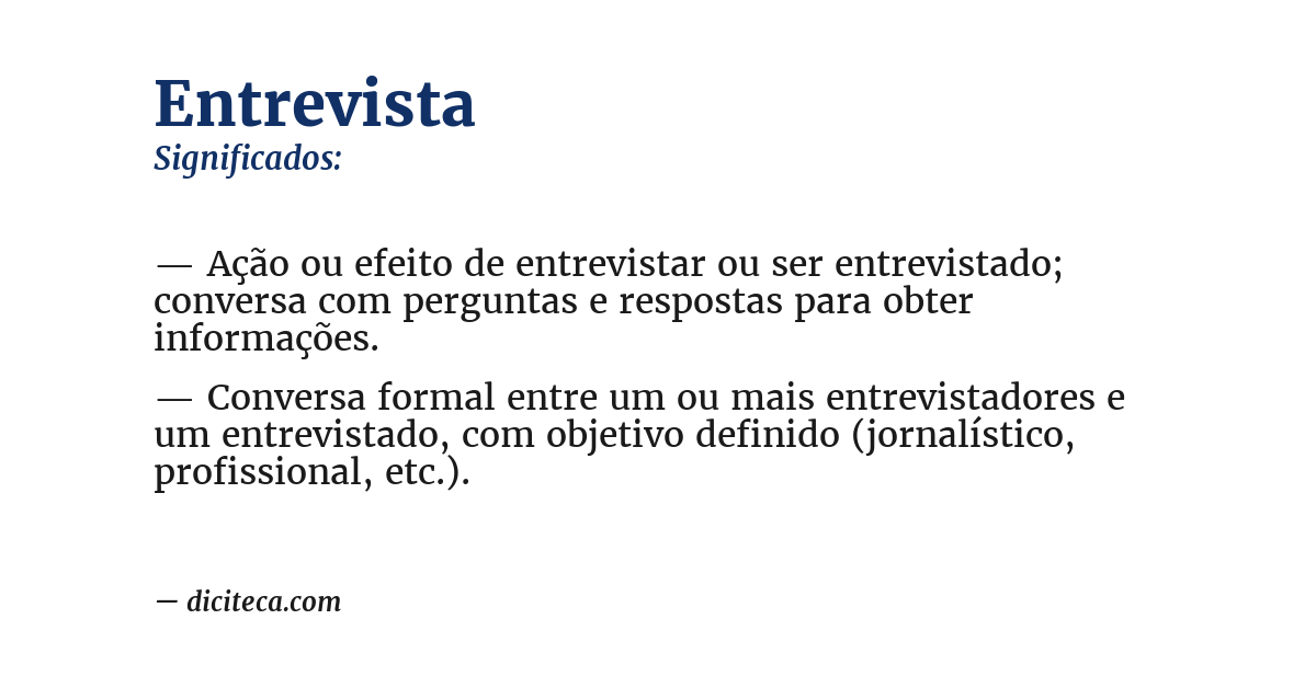 Significado de entrevista