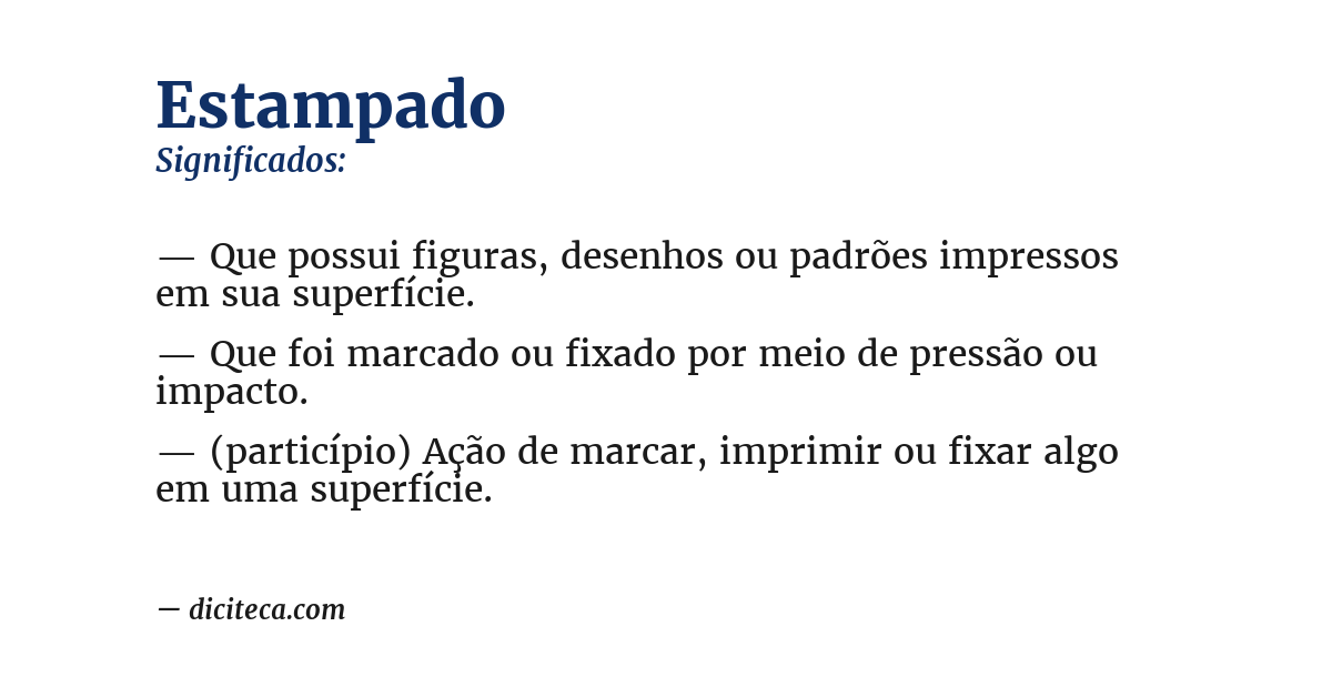 Significado de estampado