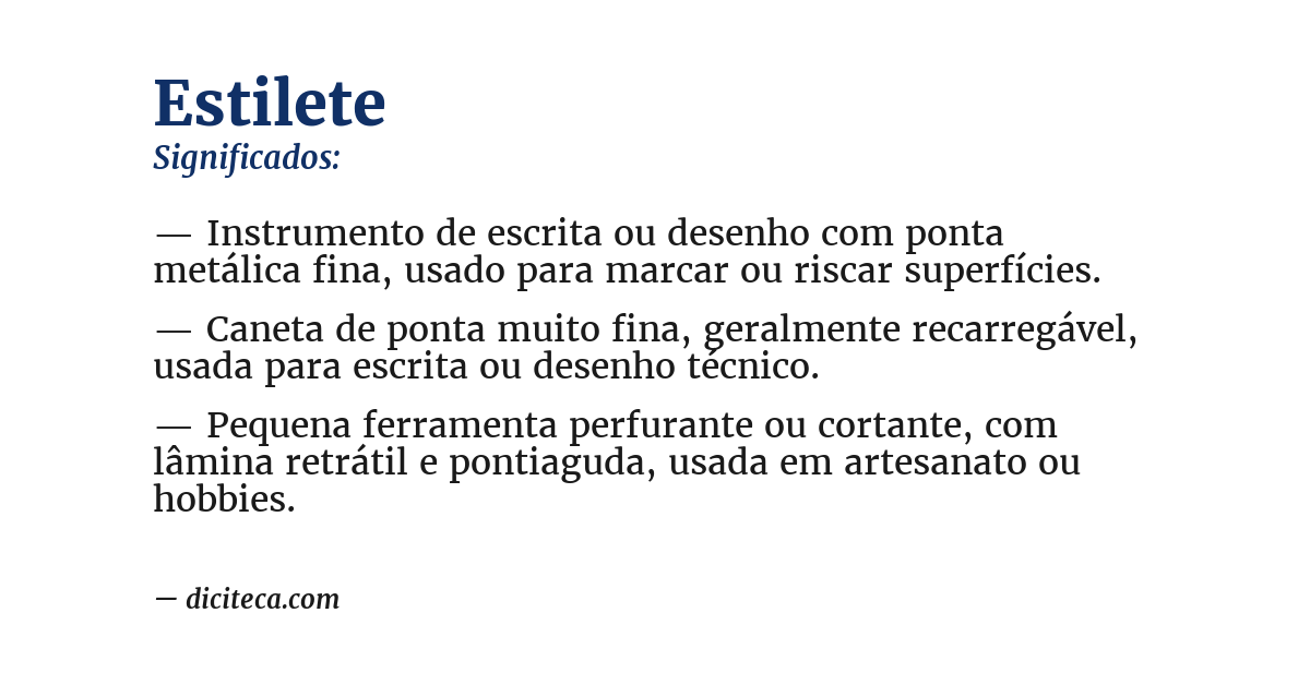 Significado de estilete