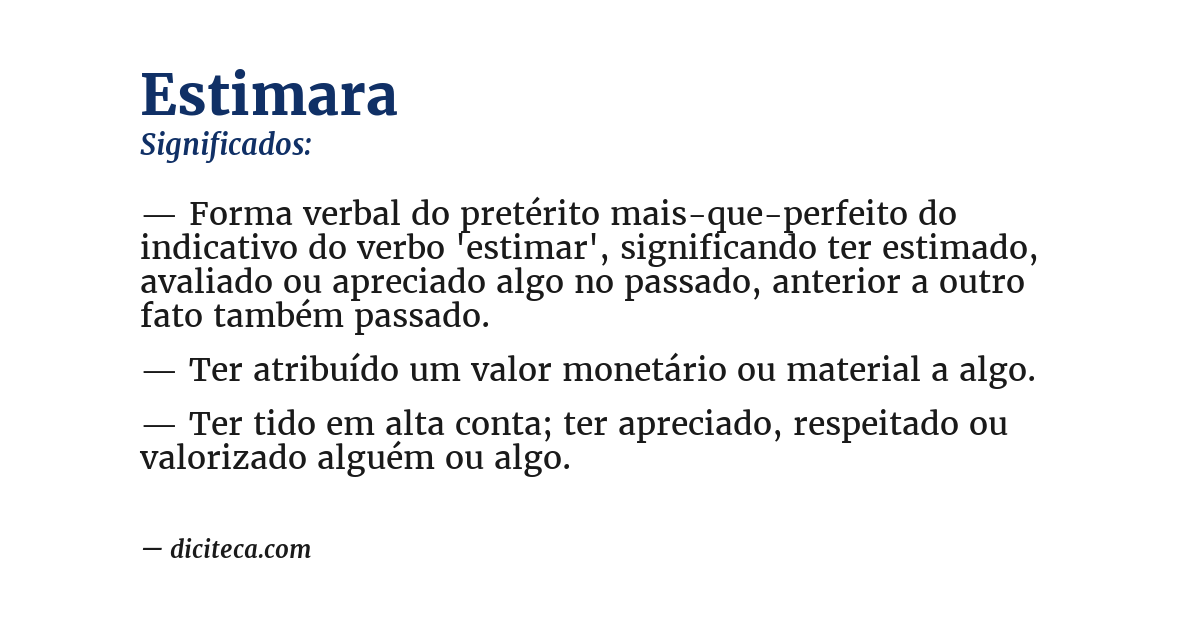 Significado de estimara