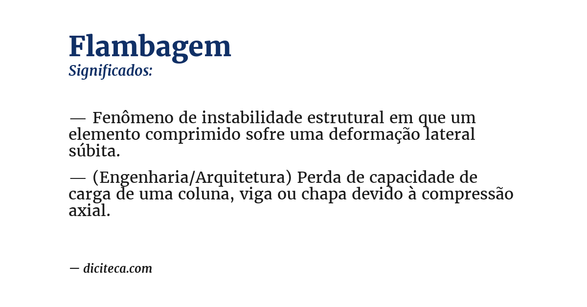 Significado de flambagem