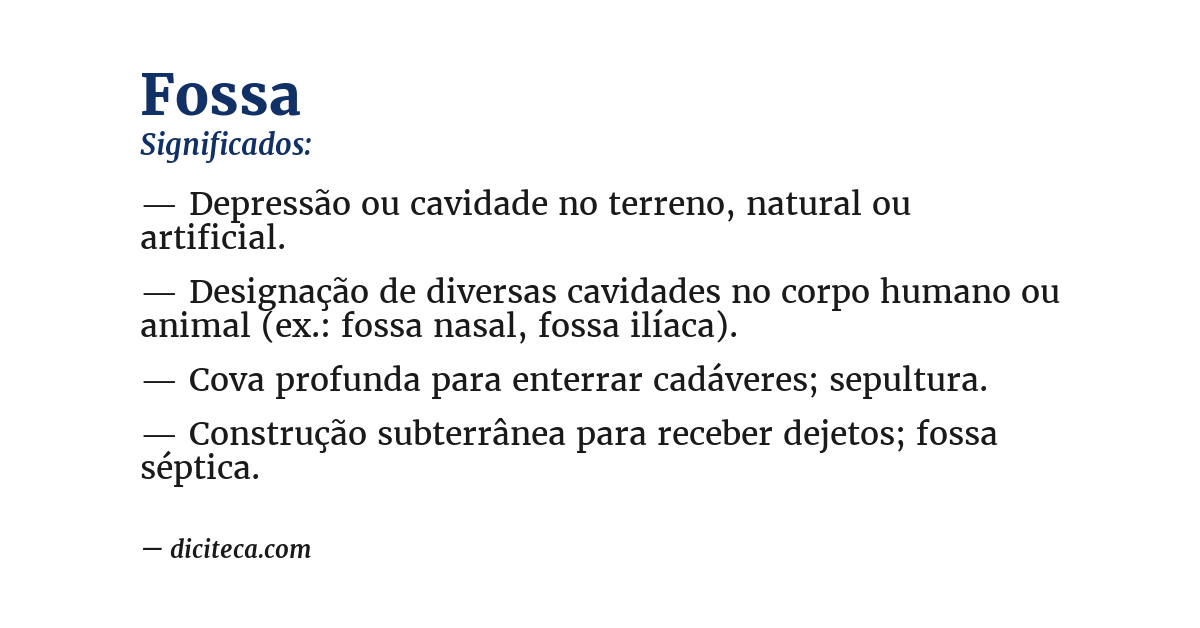 Significado de fossa