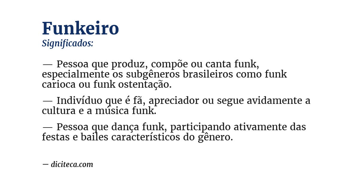 Significado de funkeiro