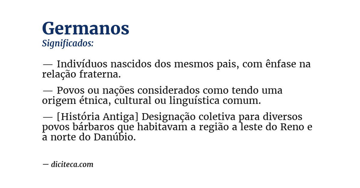 Significado de germanos