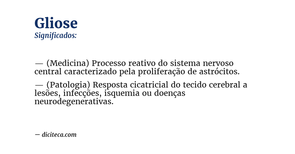 Significado de gliose