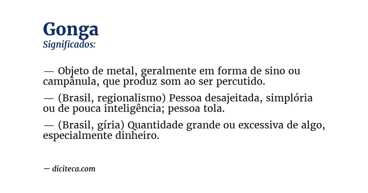 Significado de gonga