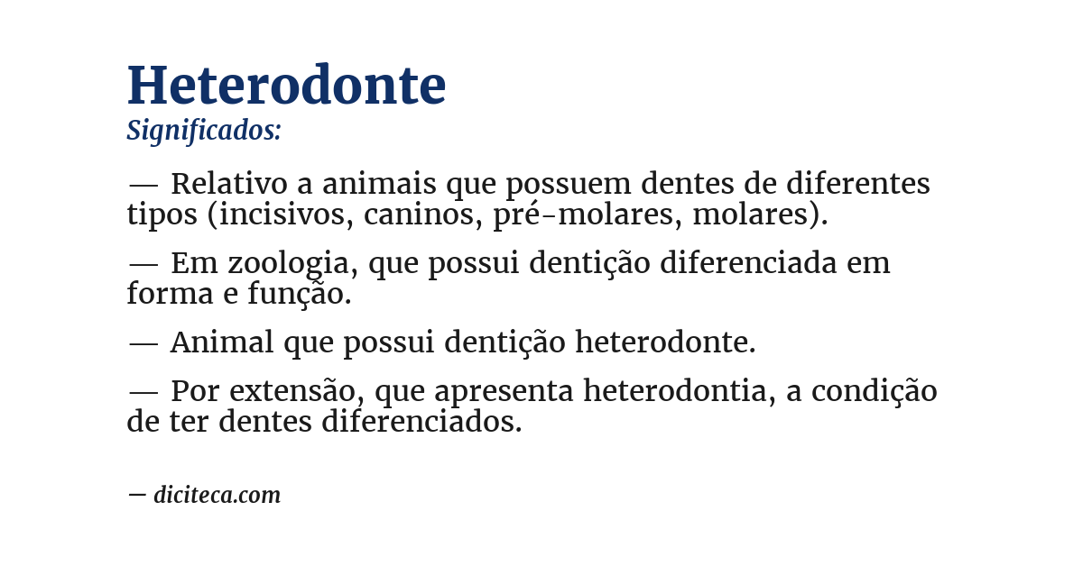 Significado de heterodonte