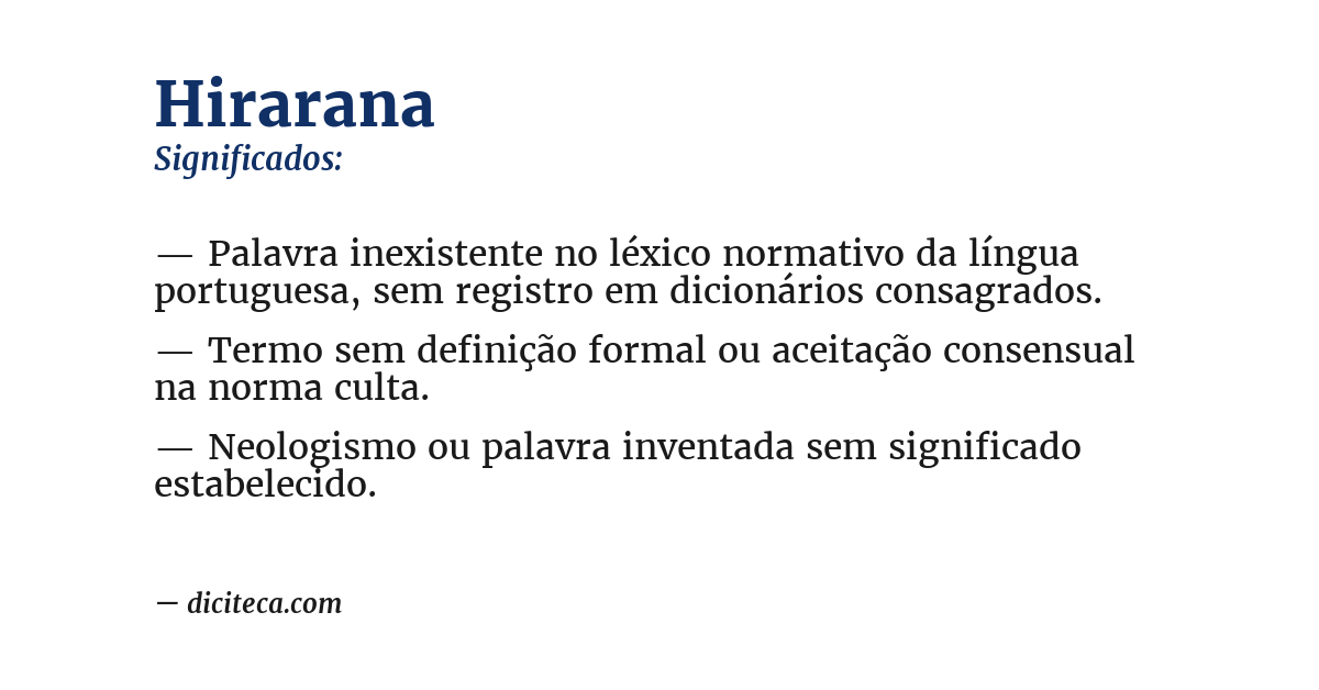 Significado de hirarana