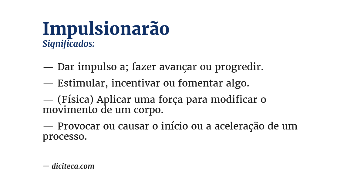 Significado de impulsionarão