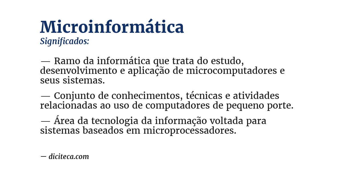 Significado de microinformática
