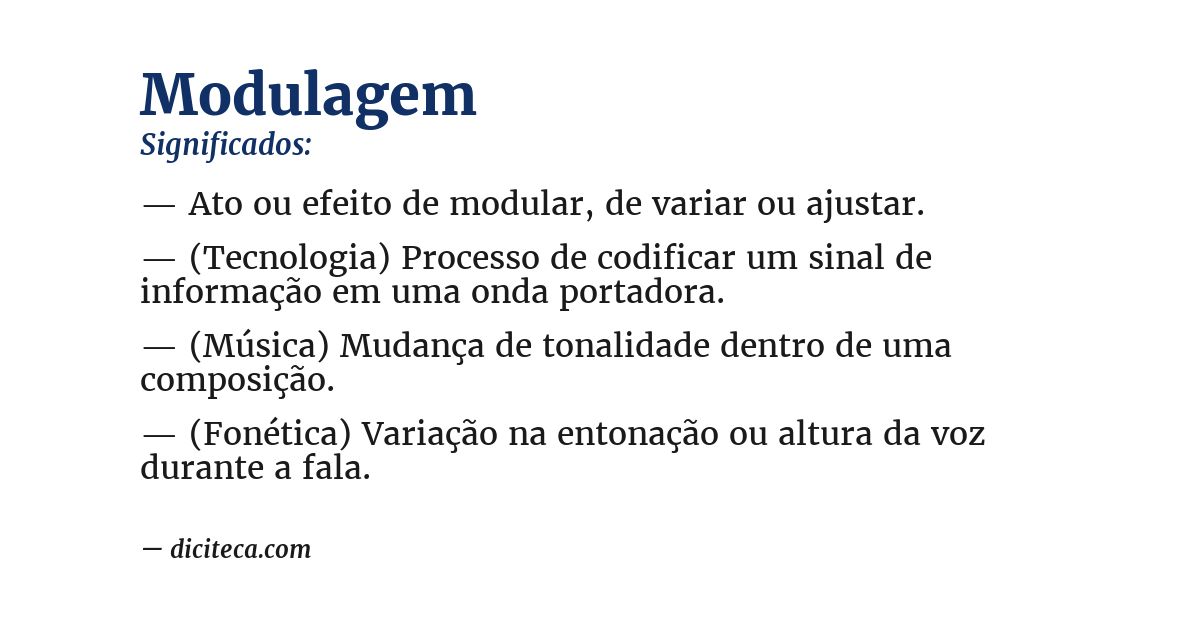 Significado de modulagem