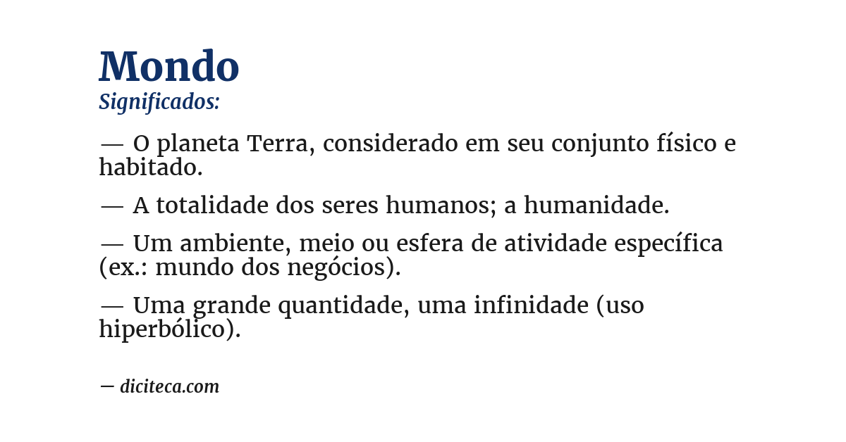 Significado de mondo
