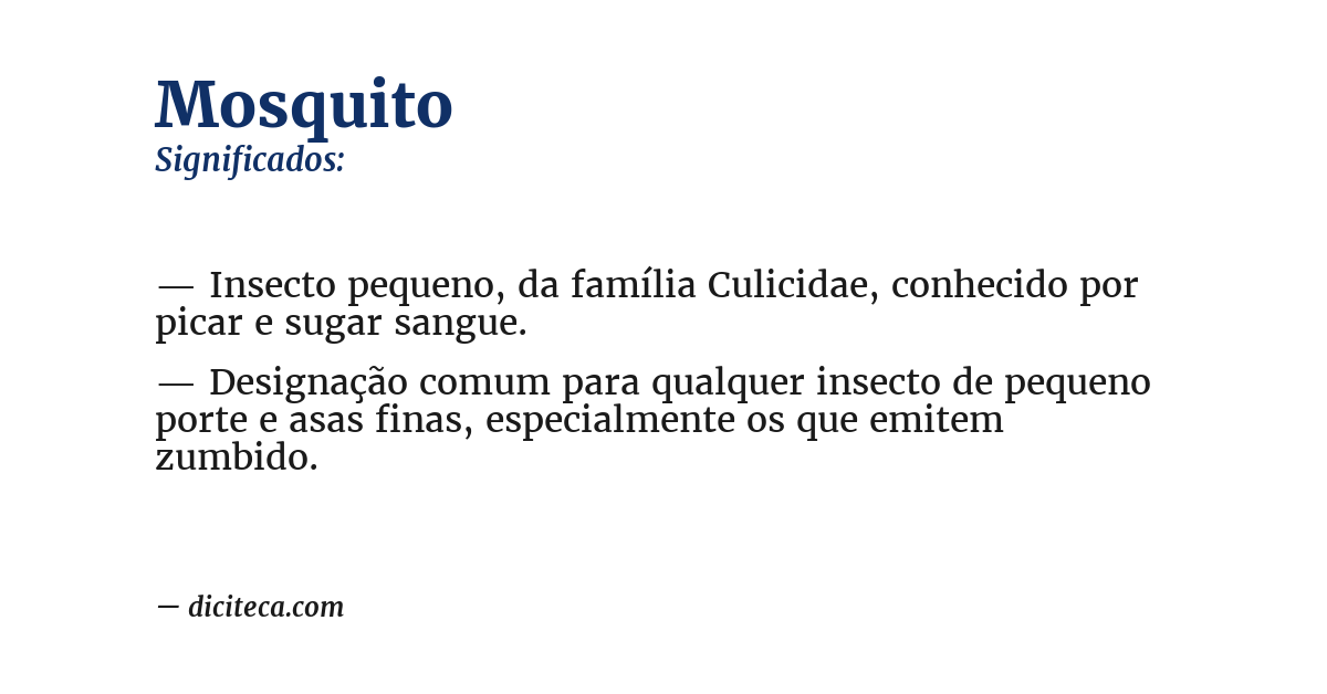 Significado de mosquito