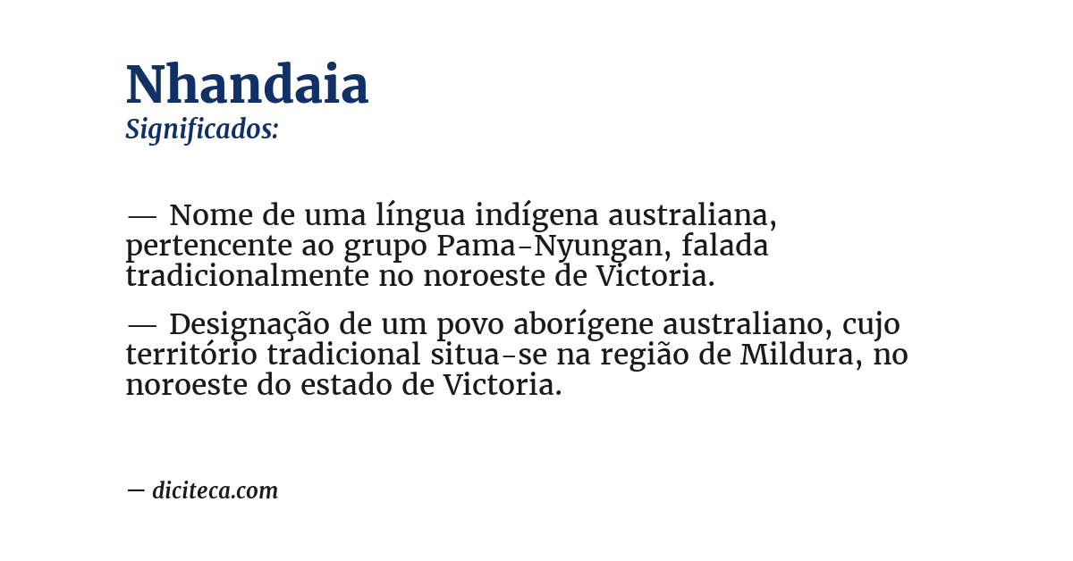 Significado de nhandaia