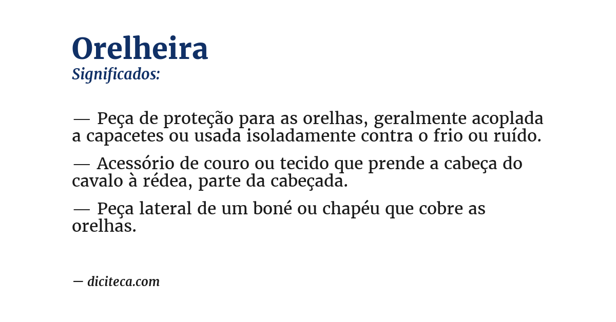 Significado de orelheira