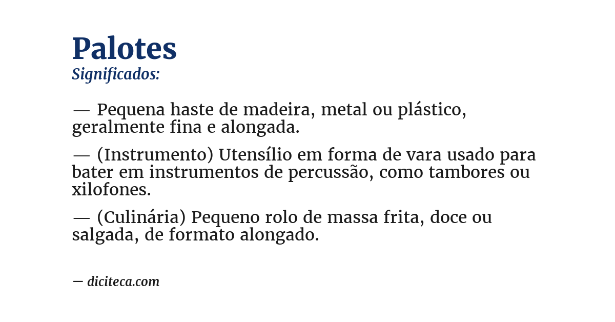 Significado de palotes