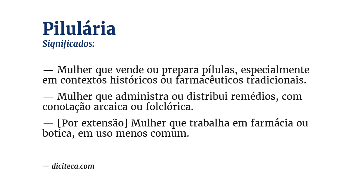 Significado de pilulária