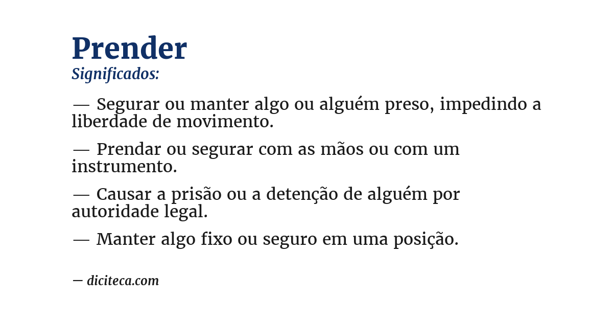 Significado de prender