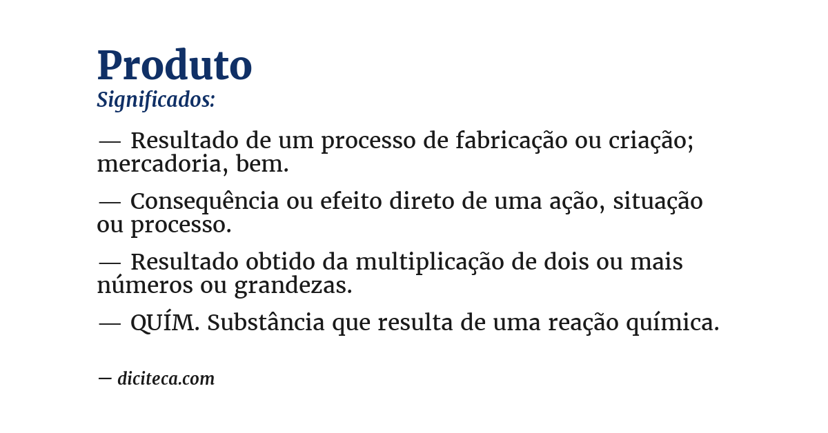 Significado de produto