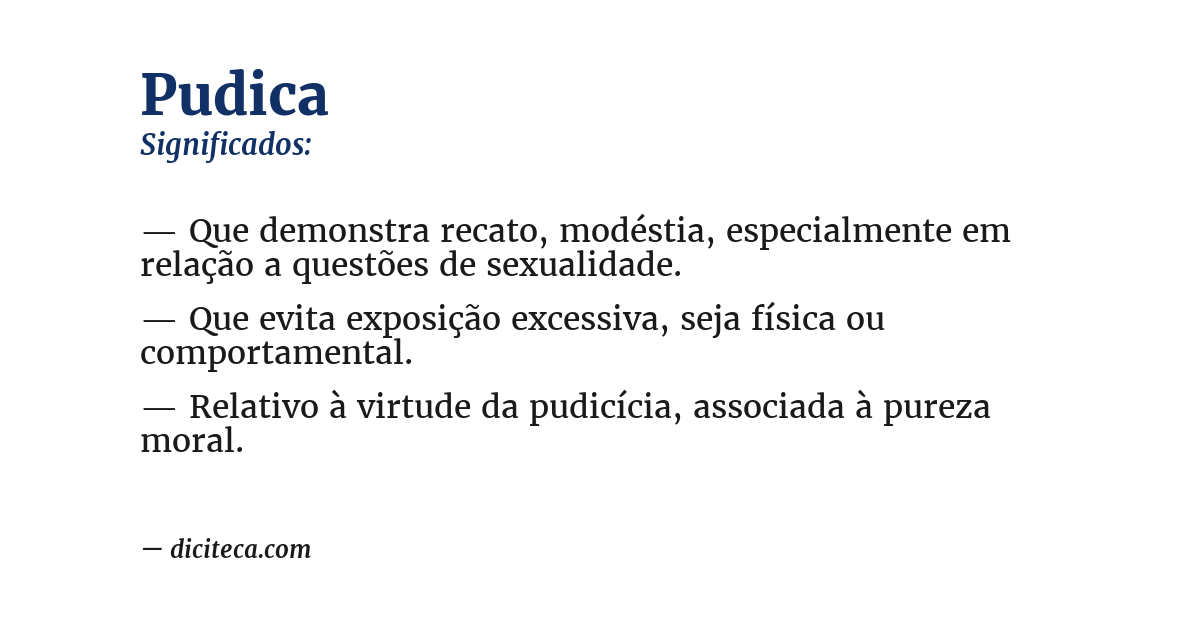 Significado de pudica