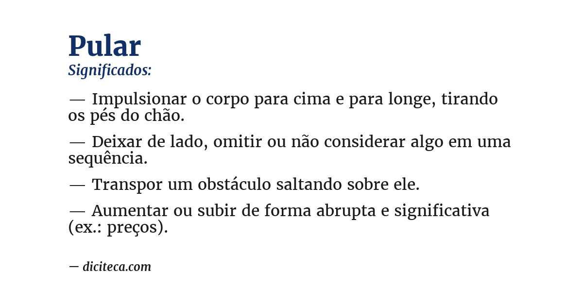 Significado de pular