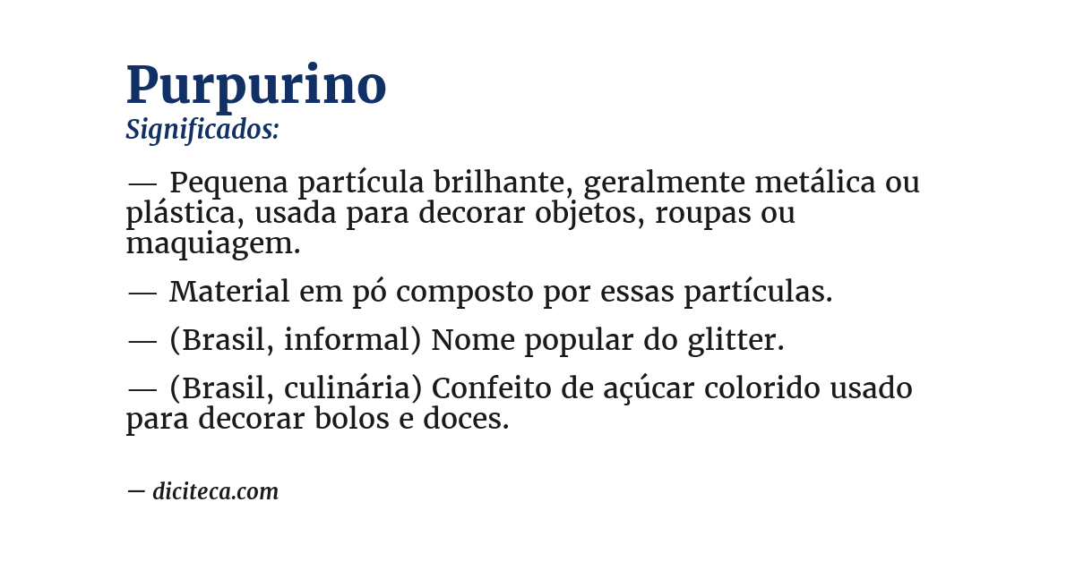 Significado de purpurino