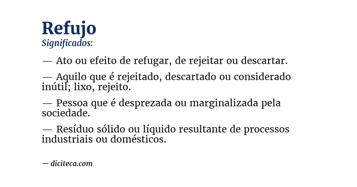 Significado de refujo
