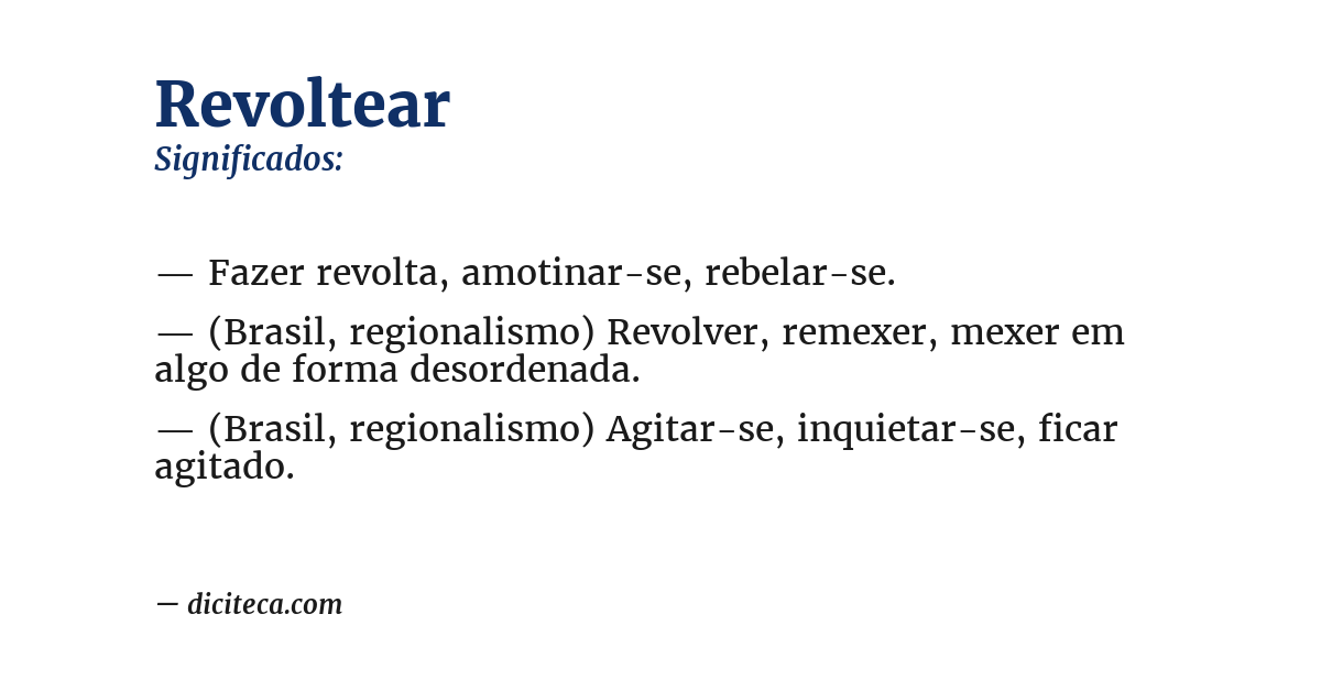Significado de revoltear
