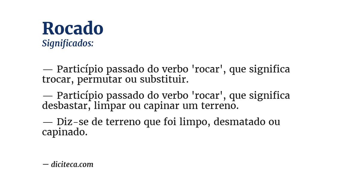 Significado de rocado