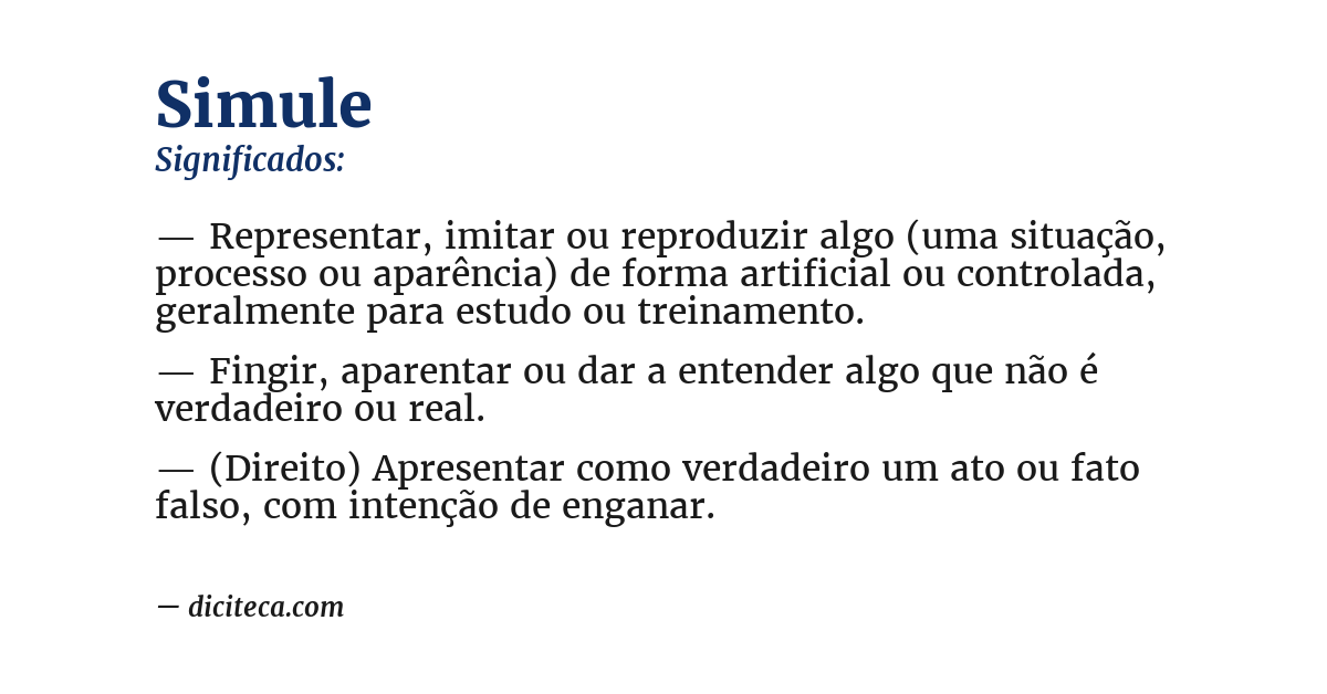Significado de simule