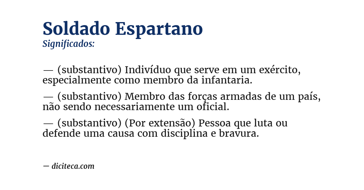 Significado de soldado espartano