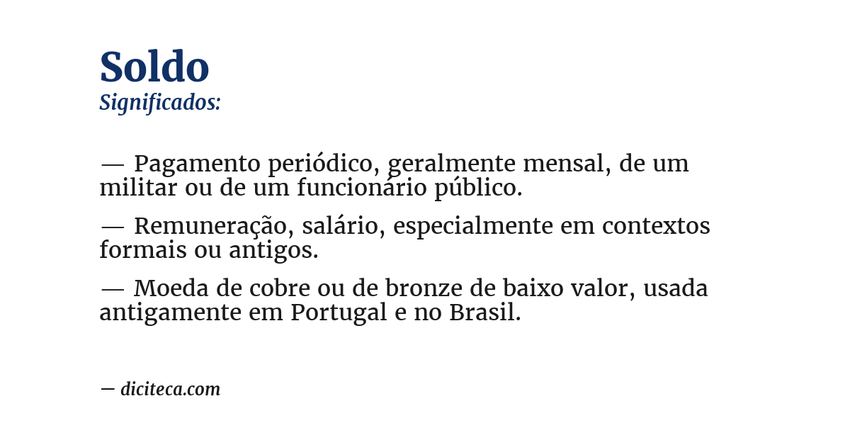 Significado de soldo