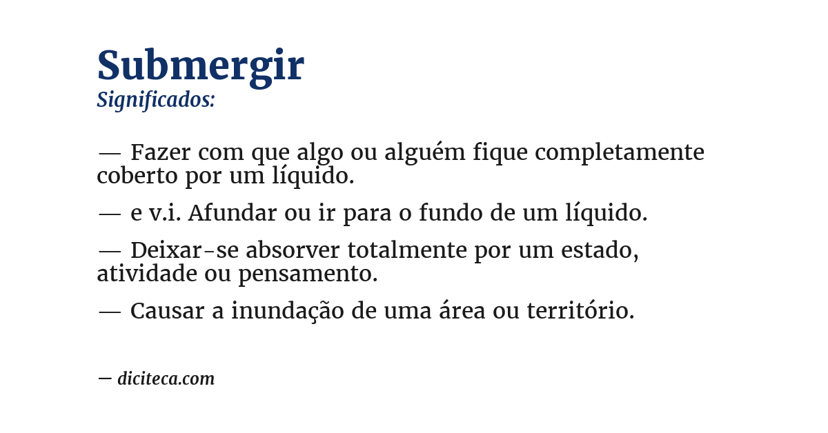 Significado de submergir