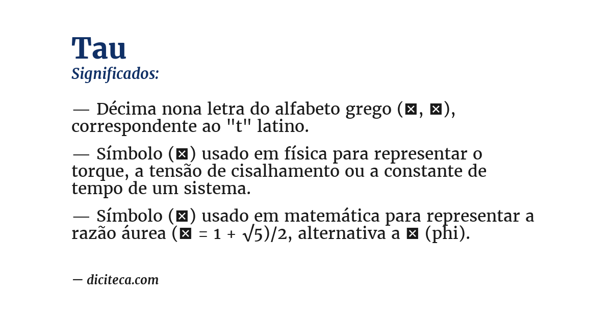 Significado de tau