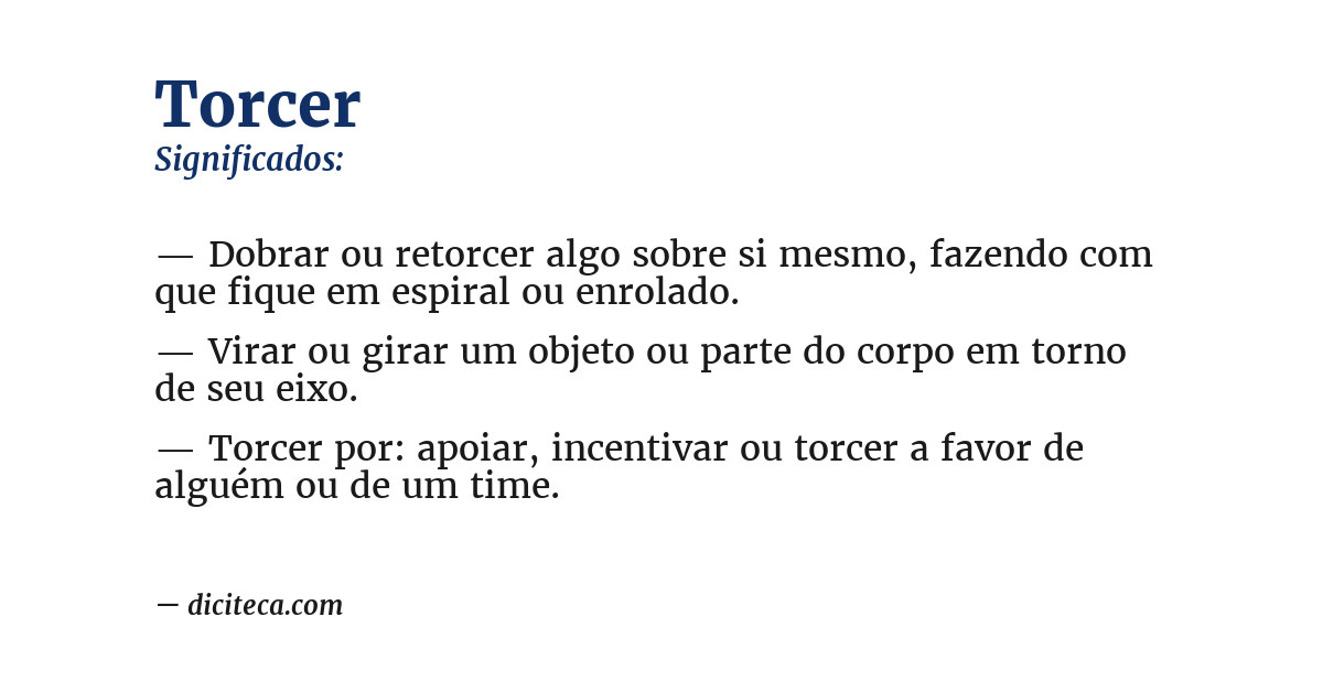 Significado de torcer