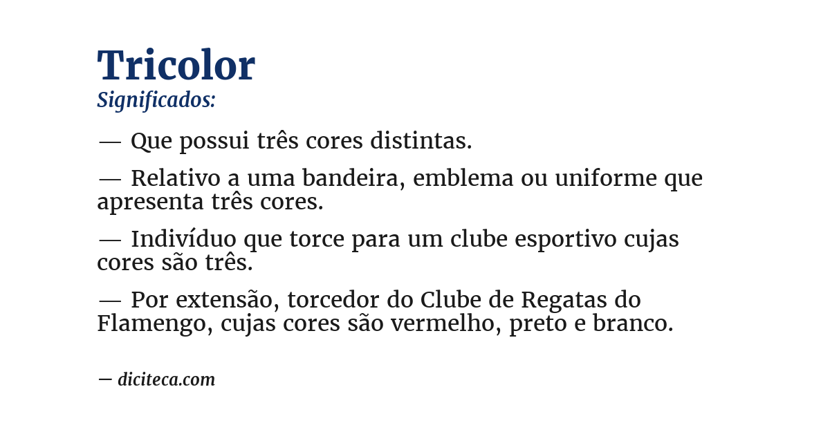 Significado de tricolor