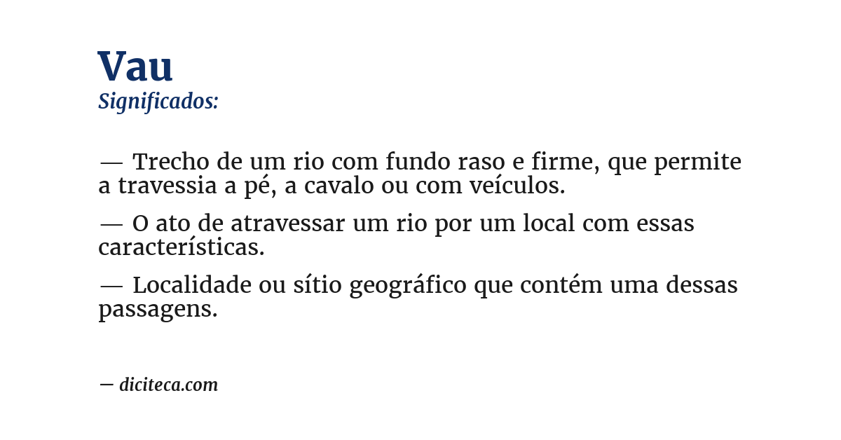 Significado de vau