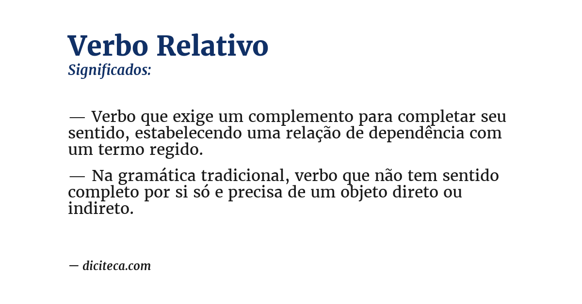 Significado de verbo relativo