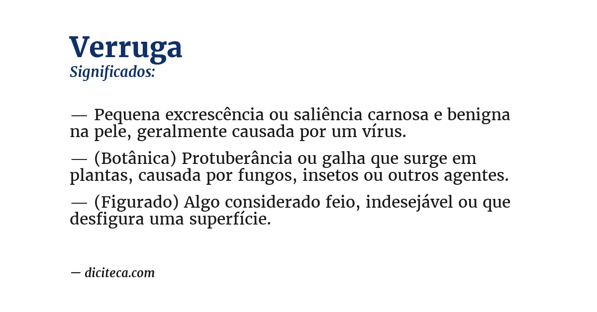 Significado de verruga