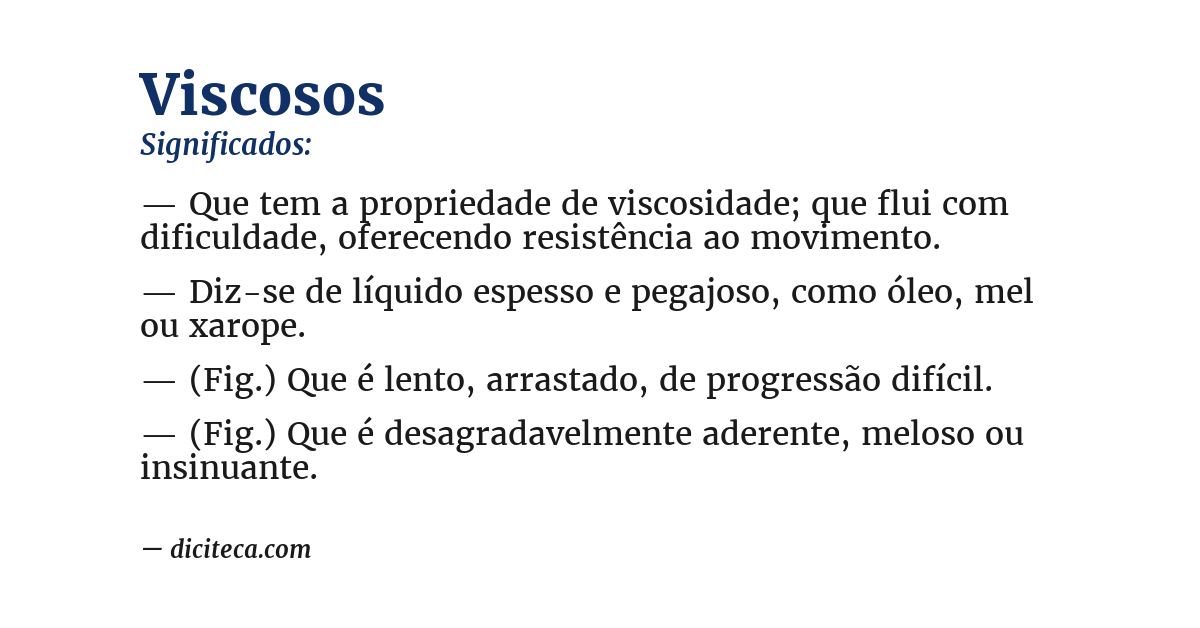 Significado de viscosos