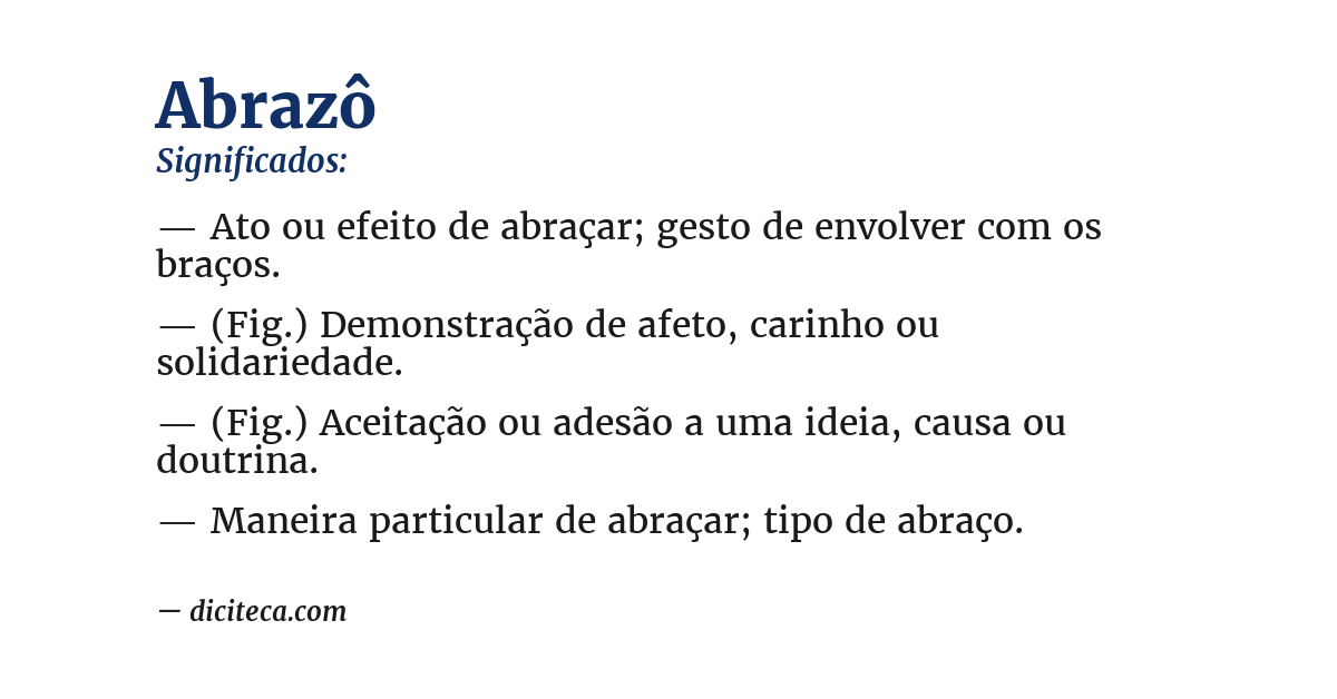 Significado de abrazô