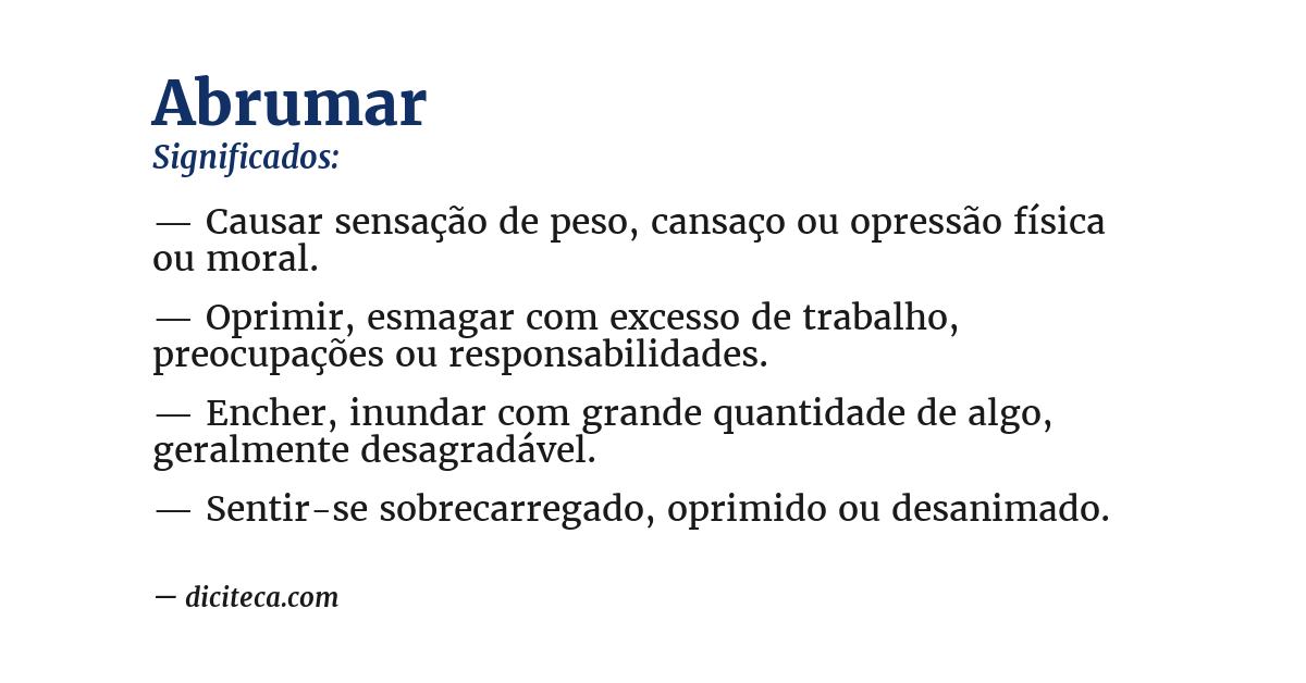 Significado de abrumar