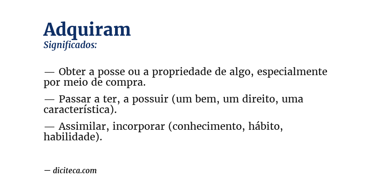 Significado de adquiram