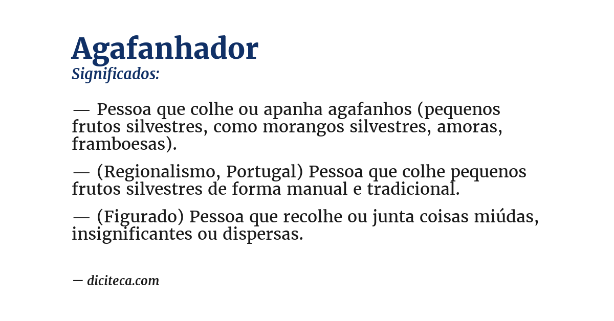 Significado de agafanhador